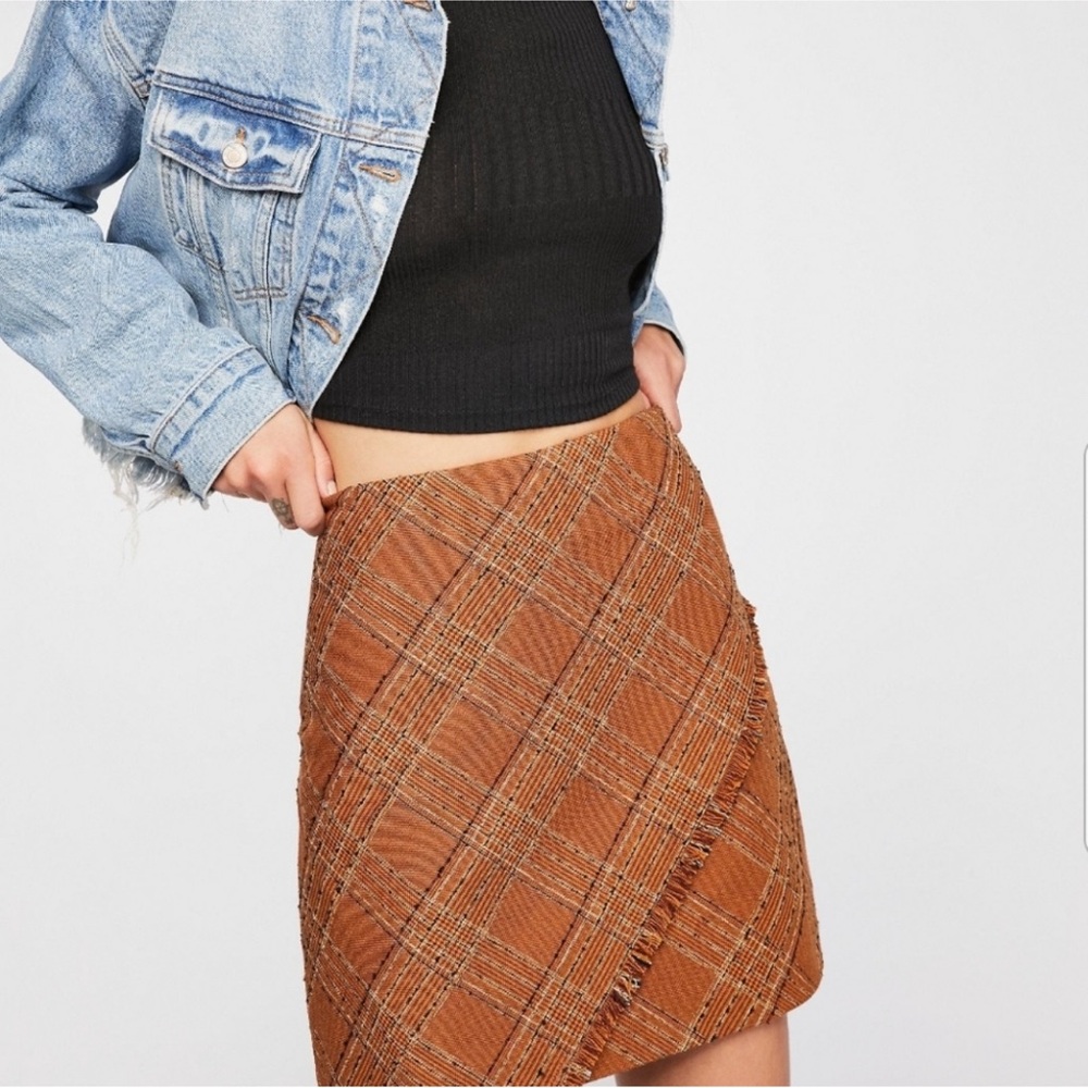 Free people plaid skirt
